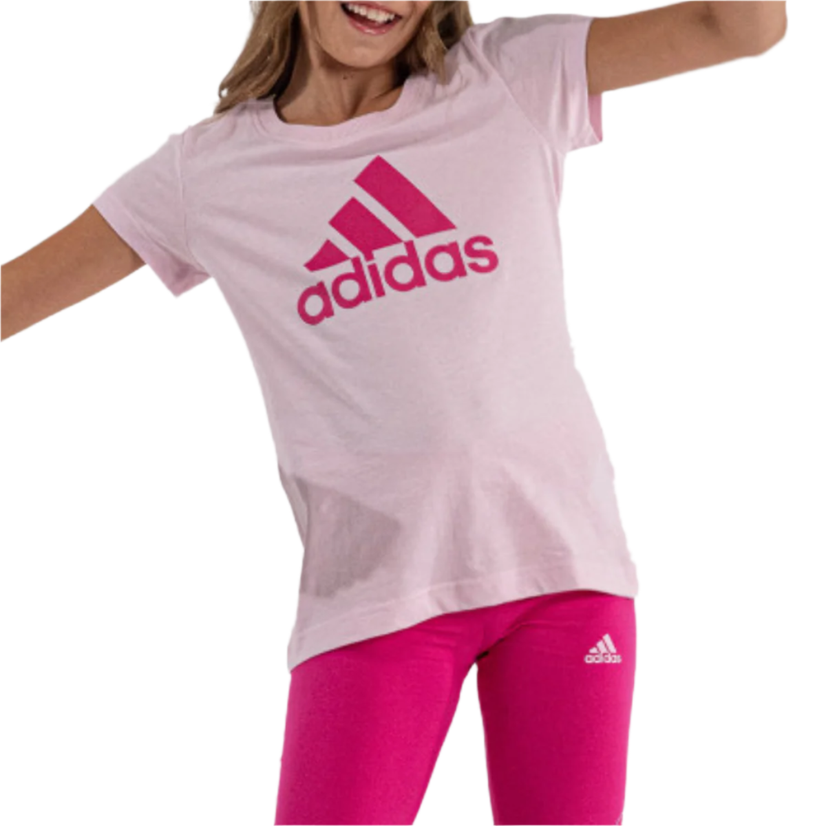 T-léine cailíní Adidas essentials
