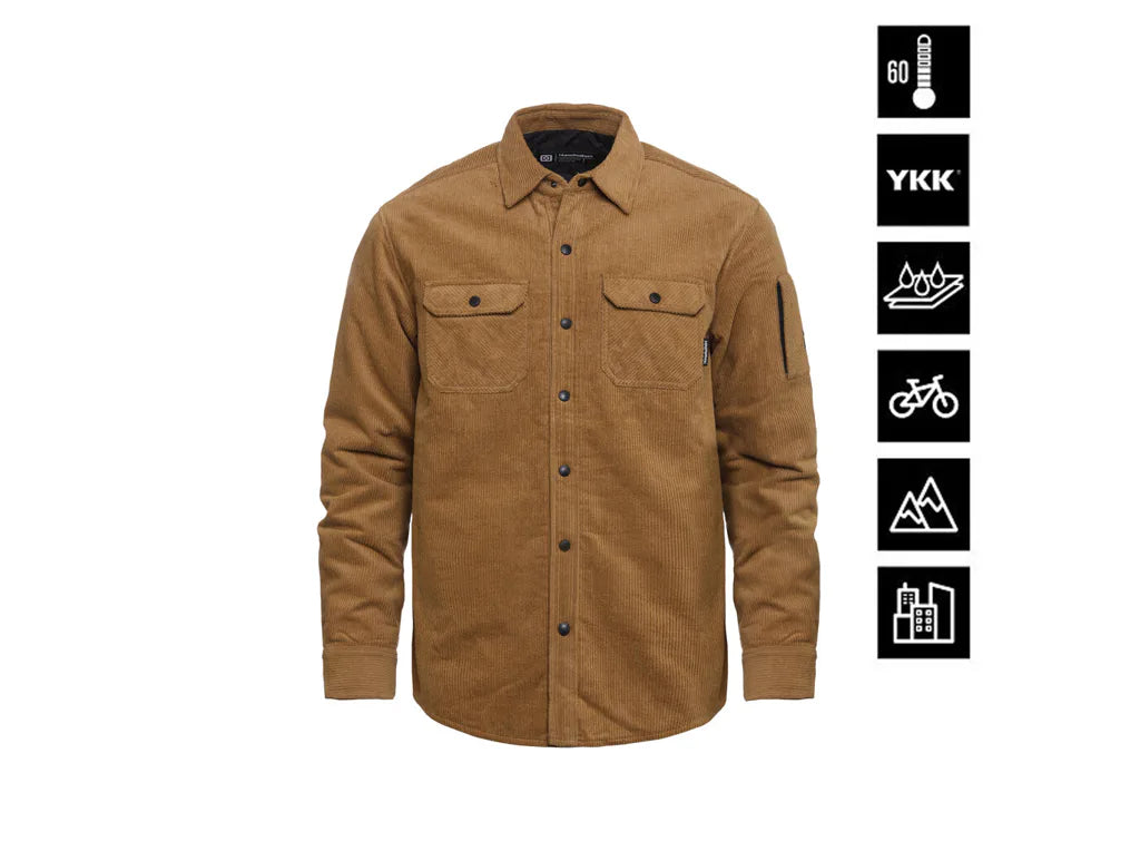 Horsefeathers Dough Insulated Shirt (camel Corduroy)