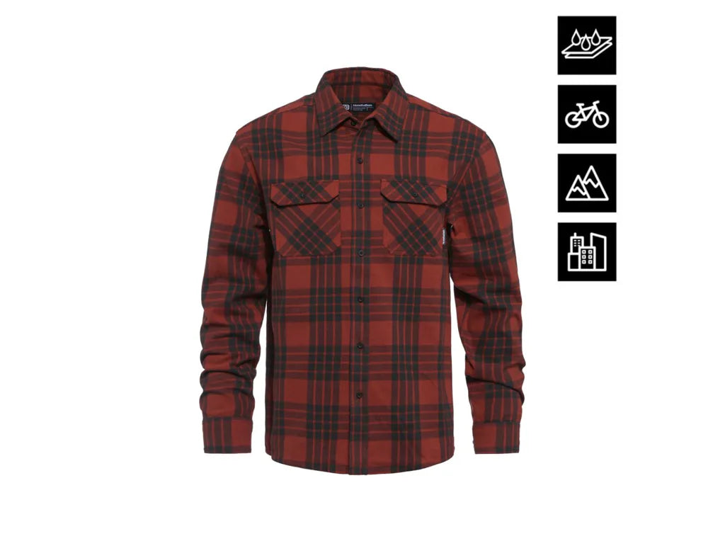 Camicia in pasta Horsefeathers (mattone)