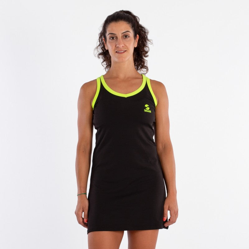 Šaty Softee Atenea Negro/Amarillo Fluor