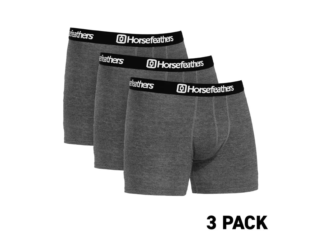 Horsefeathers Dynasty 3pack Boxer Shorts (heather Anthracite)