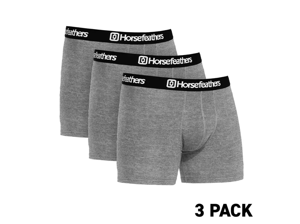 Horsefeathers Dynasty 3pack Boxer Shorts (heather Gray)