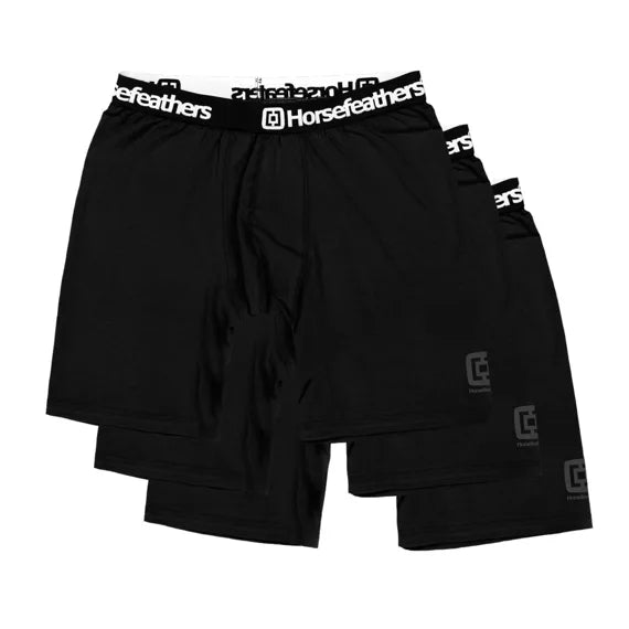 Boxer lunghi Horsefeathers Dynasty, confezione da 3 (nero)