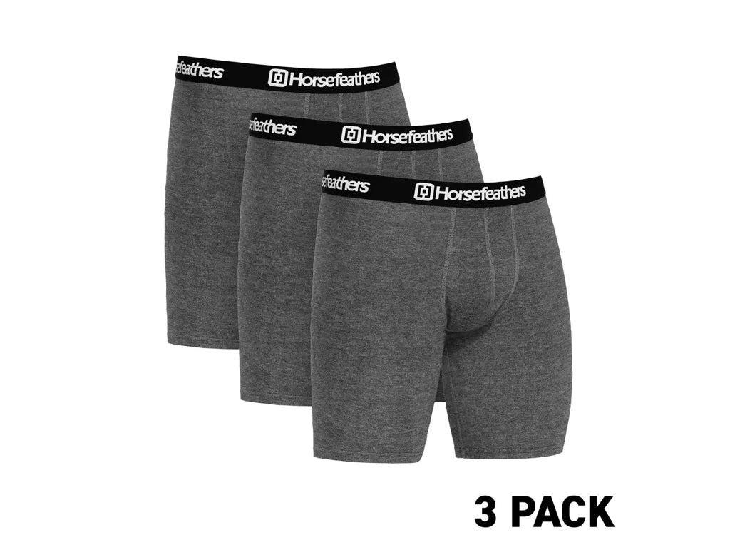Horsefeathers Dynasty Lot de 3 boxers longs (anthracite chiné)