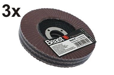 Tarcza szlifierska klapowa P40115 Mm 3 szt. 22,2 Mm Arbor Beast