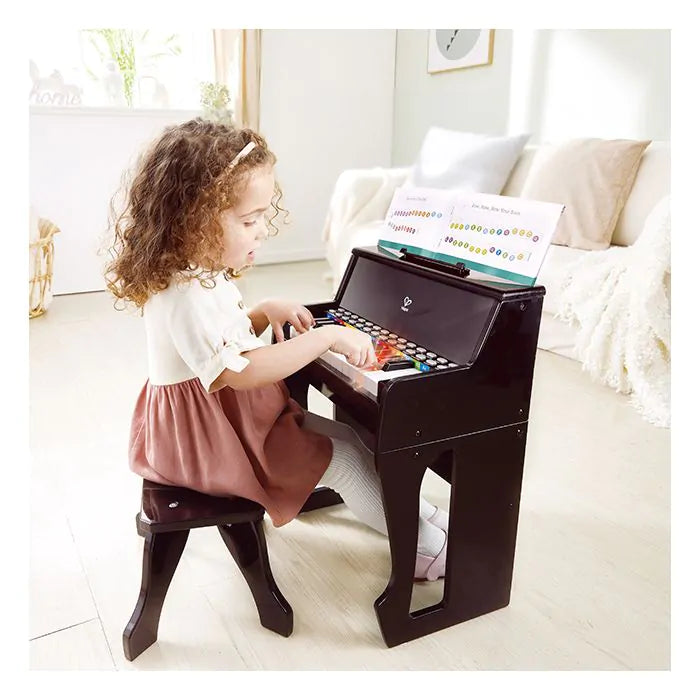 Hape Learn With Lights Black Piano With Stool