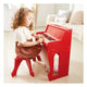 Червено пиано с табуретка Hape Learn With Lights