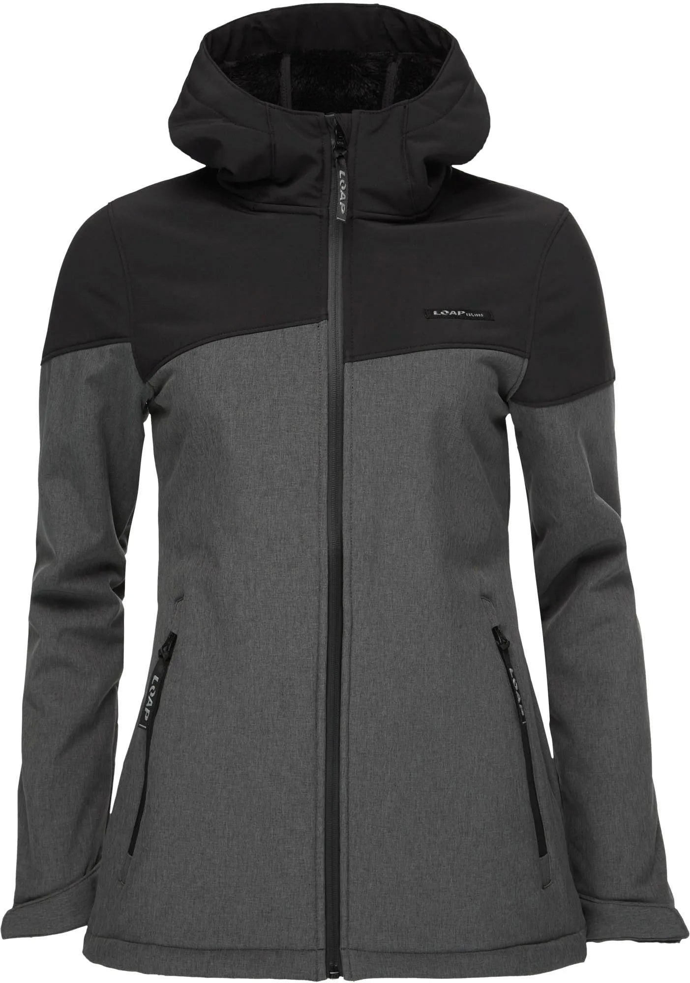 Chaqueta softshell mujer loap ludysa gris oscuro l