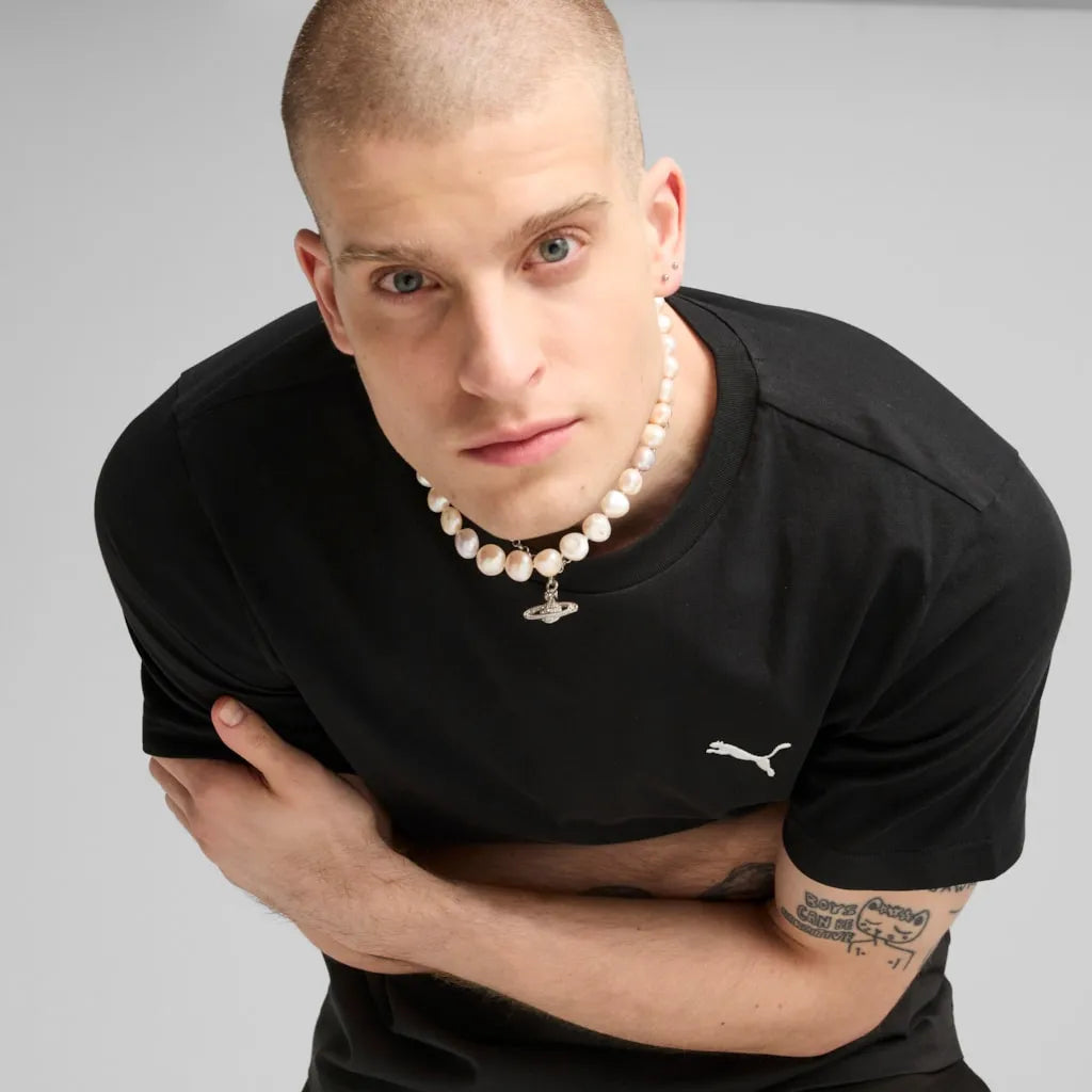 Ess tričko s malým logem černé