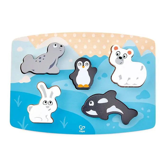 Тактилен пъзел Hape Polar Animal