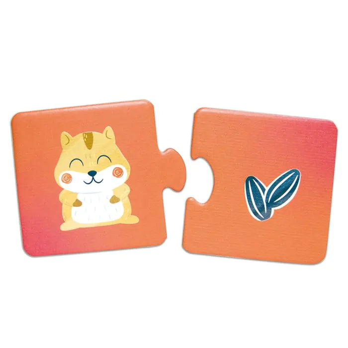 Двойки пъзели Hape Animal's Snack Time