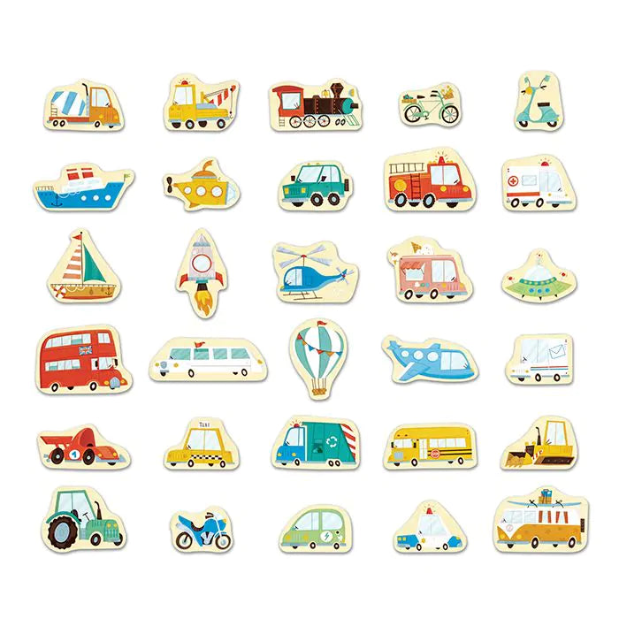 Комплект магнитни превозни средства Hape