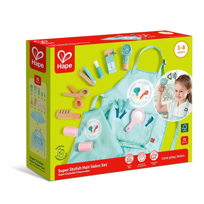 Супер стилен комплект за фризьорски салон Hape