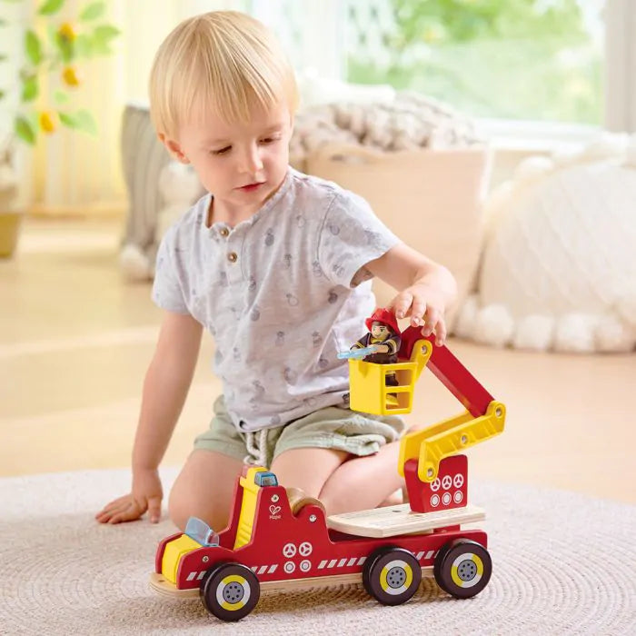 Hape Siren & Lights Toy Fire Truck