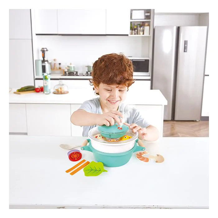 Hape Little Chef Cooking & Steam Playset Plus