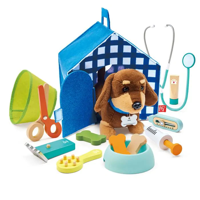 Hape Puppy Care Clinic Tréidliachta Set