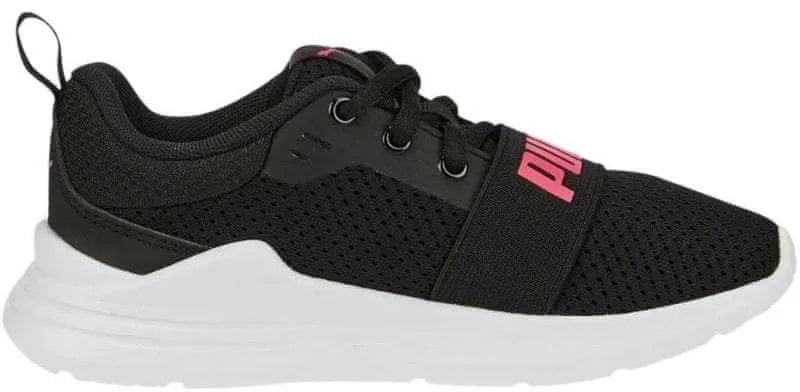 Børnesko Puma Jr Wired Textile Løbesko Sort