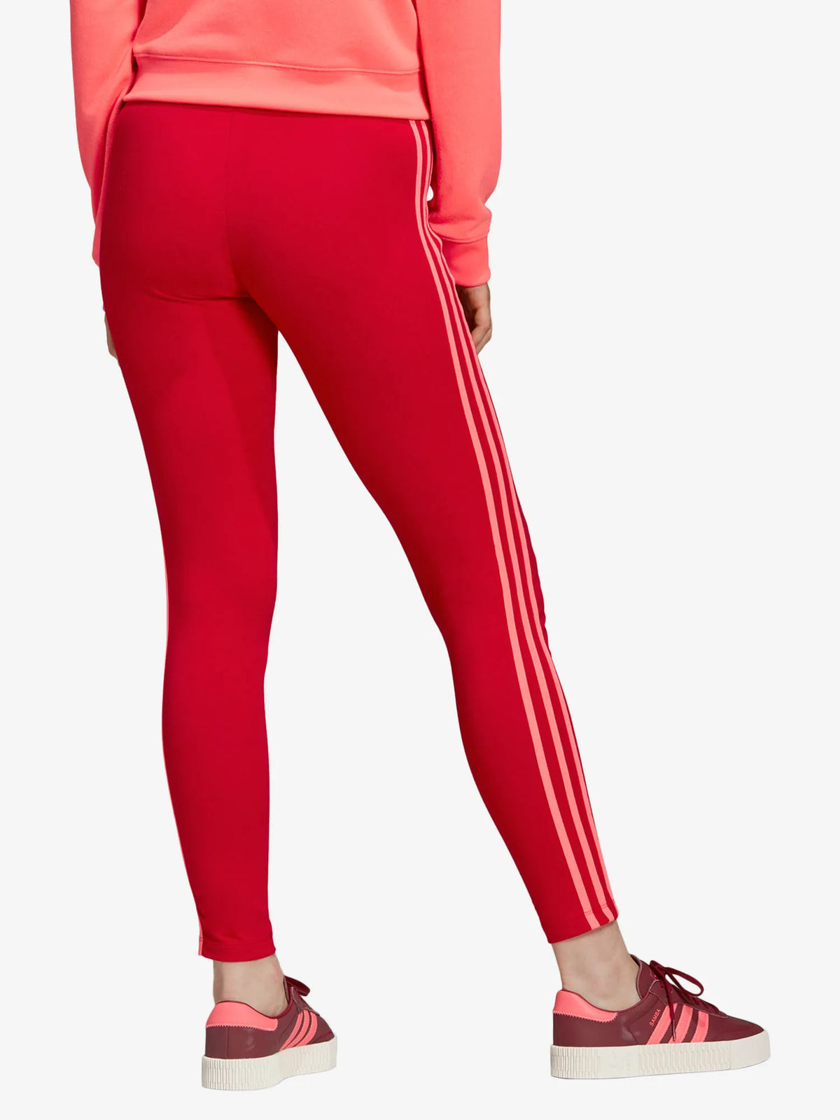 Women's Leggings Adidas 3-stripes Tight Red