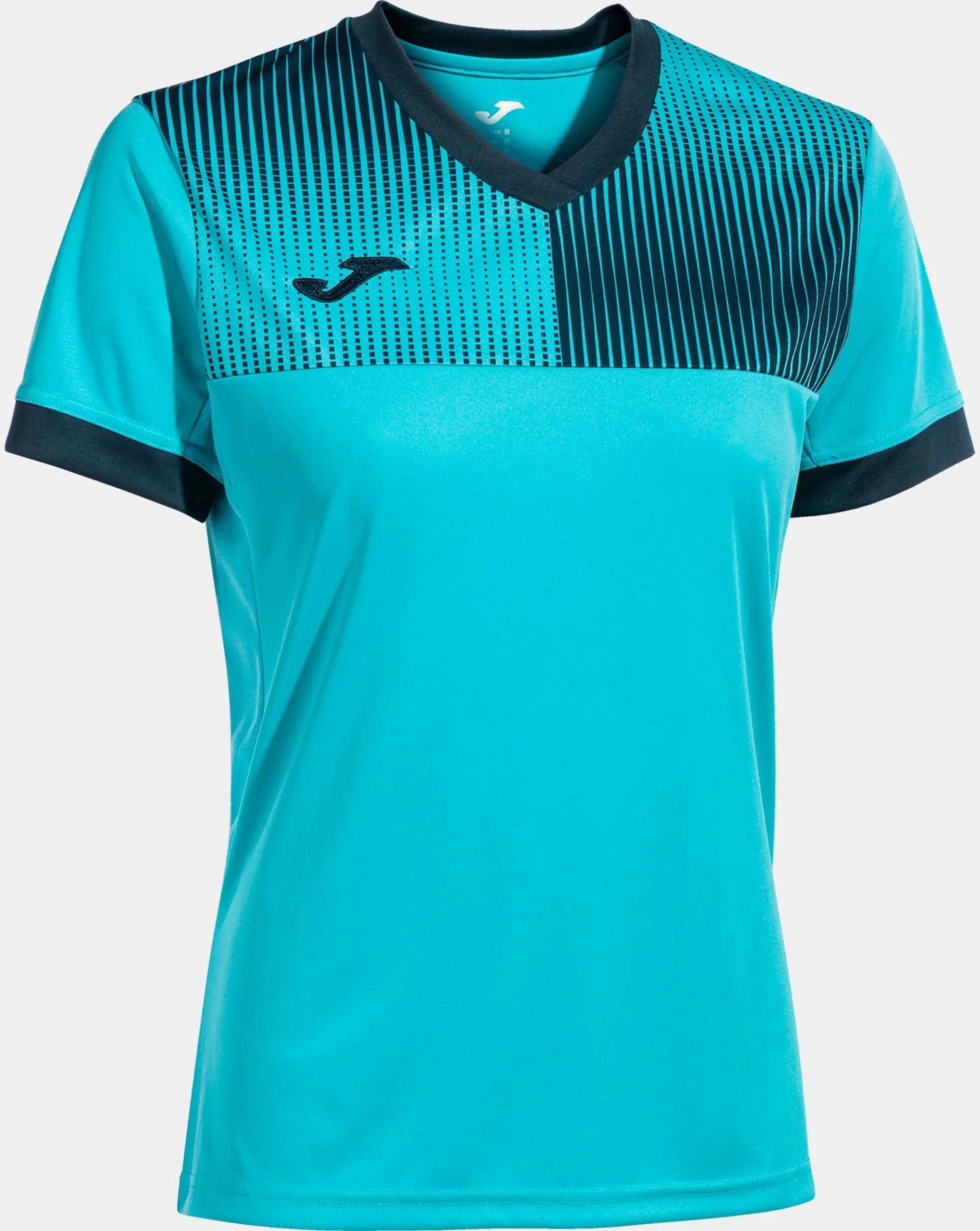 Camiseta feminina joma eco supernova fluor turq-navy turquesa/azul l