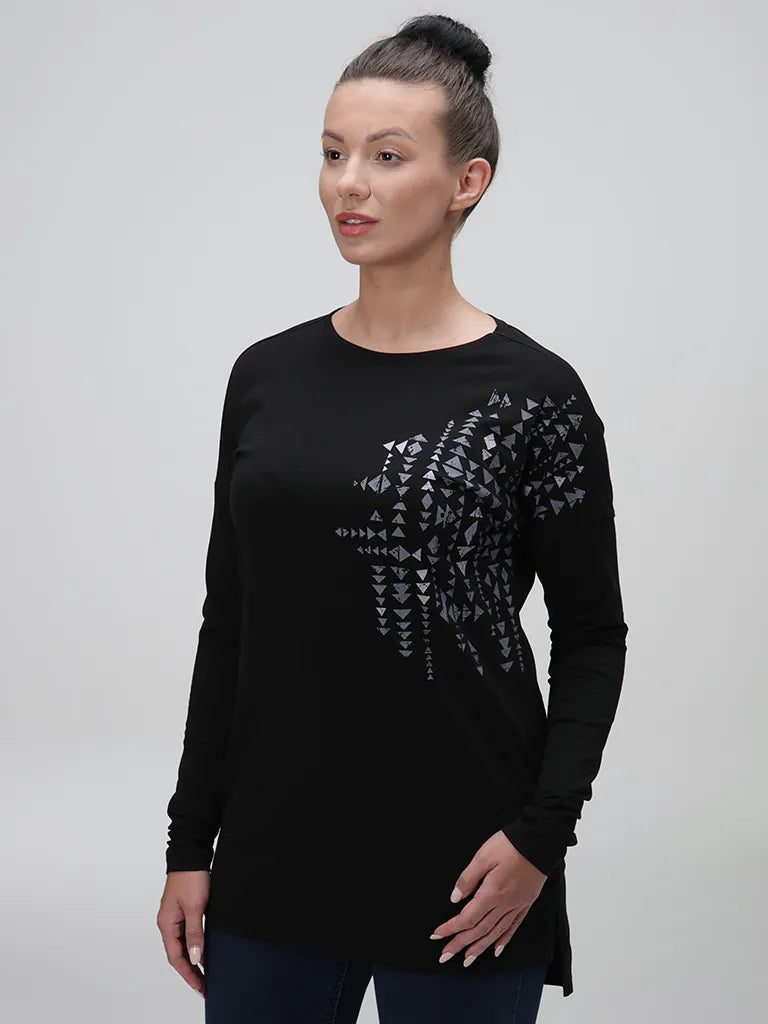 Damen-T-Shirt Loap Abvera Schwarz