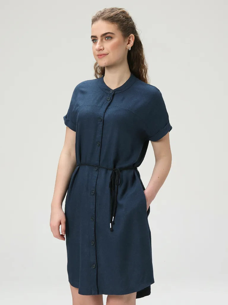 Damenkleid Loap Nella Blau