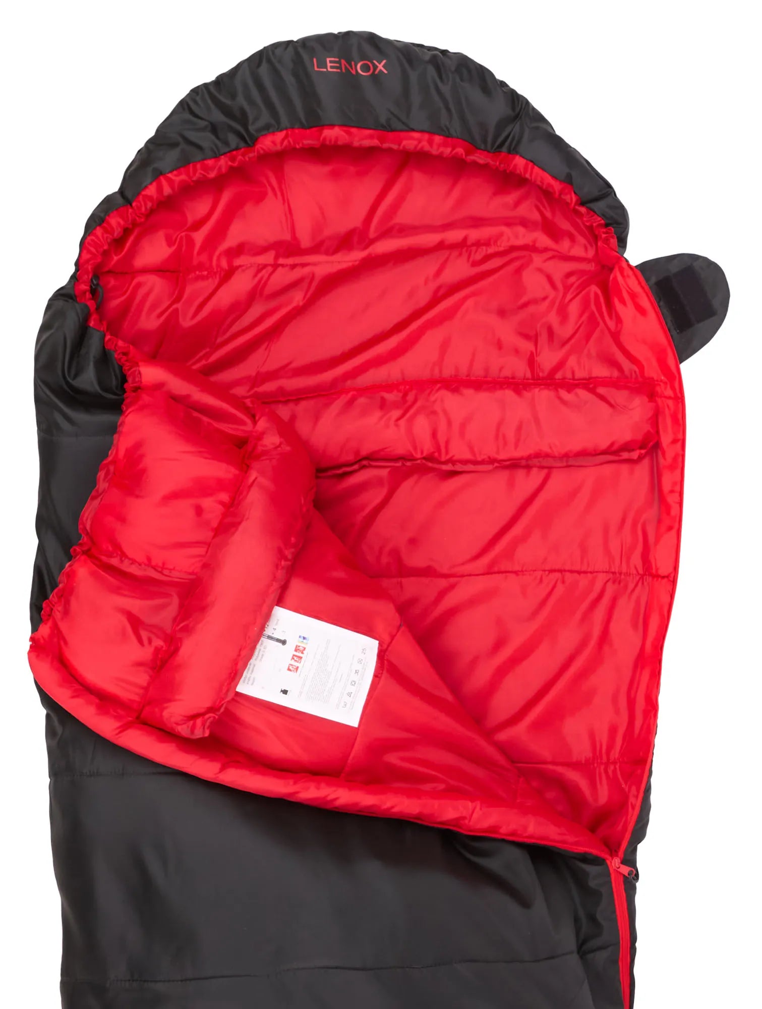 Mála codlata mummy lúb lenox zipper blk-dearg dubh l-chlé
