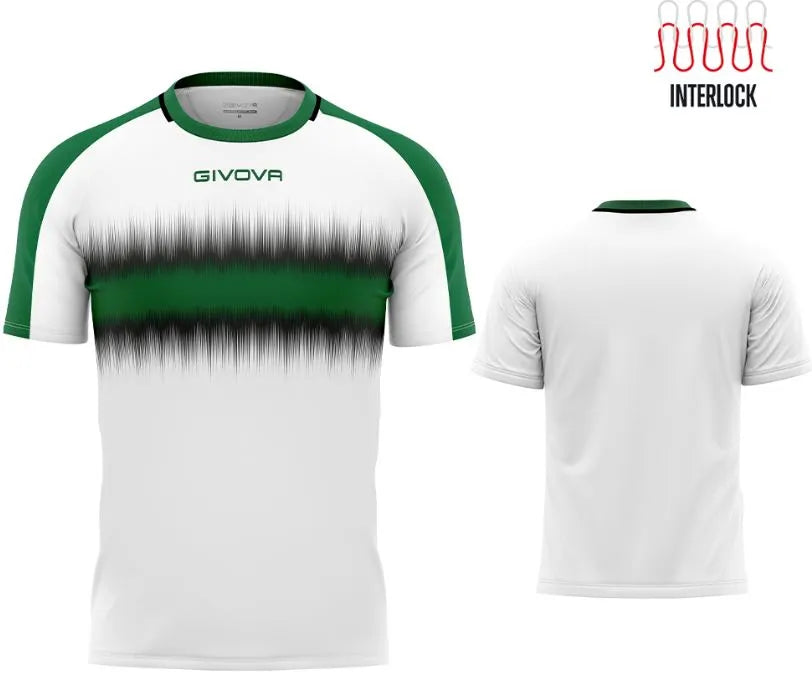 T-shirt de sport Givova Radio Vert-noir Blanc