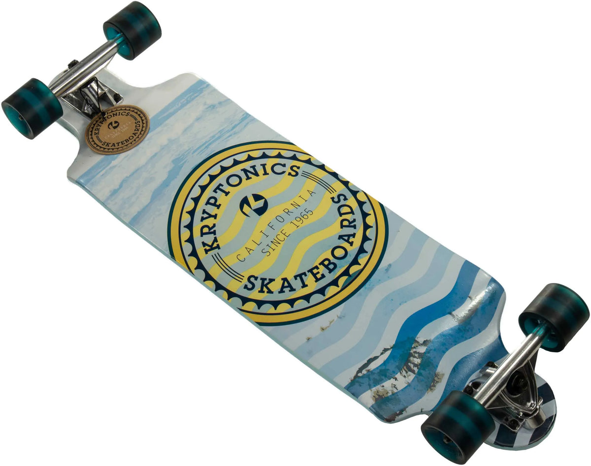 Longboard Kryptonics Drop Down Hittegolven Blauw