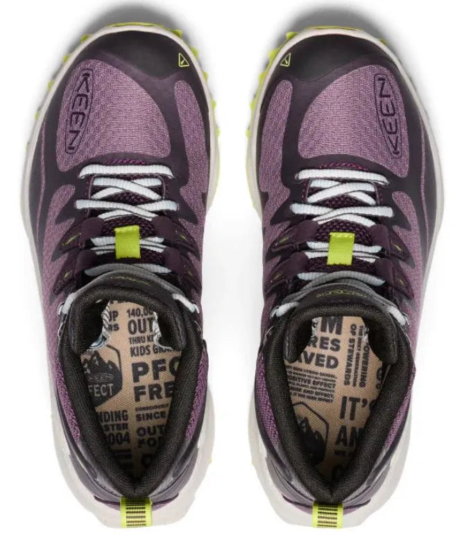Women's Shoes Keen Wmns Zionic Mid Wp Black Plum/daiquirri Green Purple
