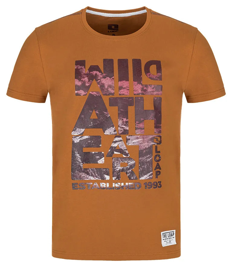 Heren T-shirt Loap Bolt Bruin
