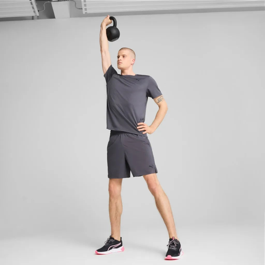 Férfi Puma Ess Solid Cat Tee metálszürke