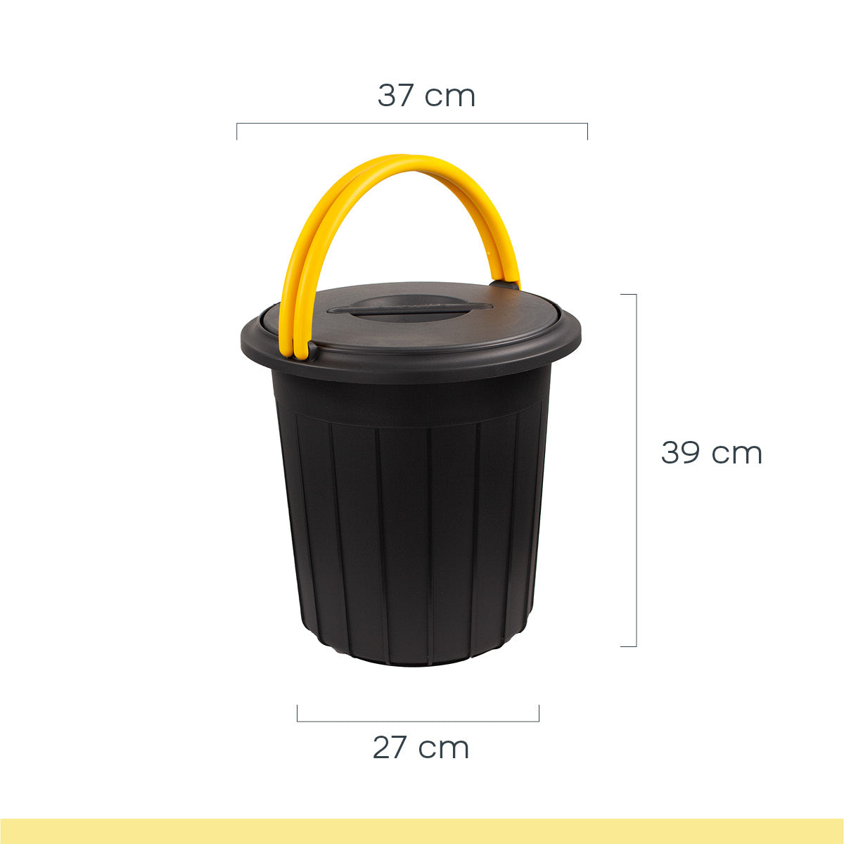 Eco Solution – Afvalemmer Met Deksel 25l - Gul