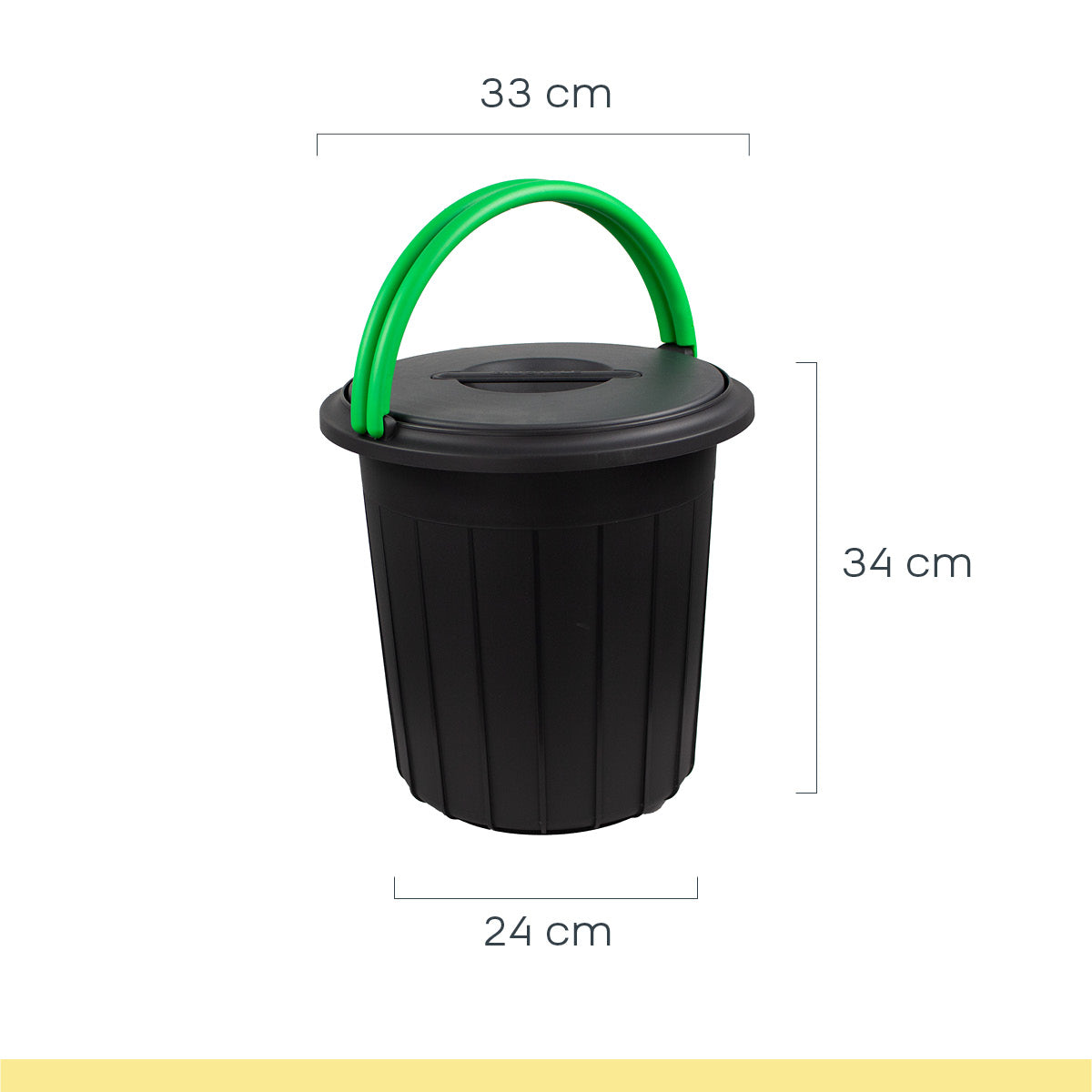 Eco Solution – Abfallbehälter mit Deckel 16l – Grün