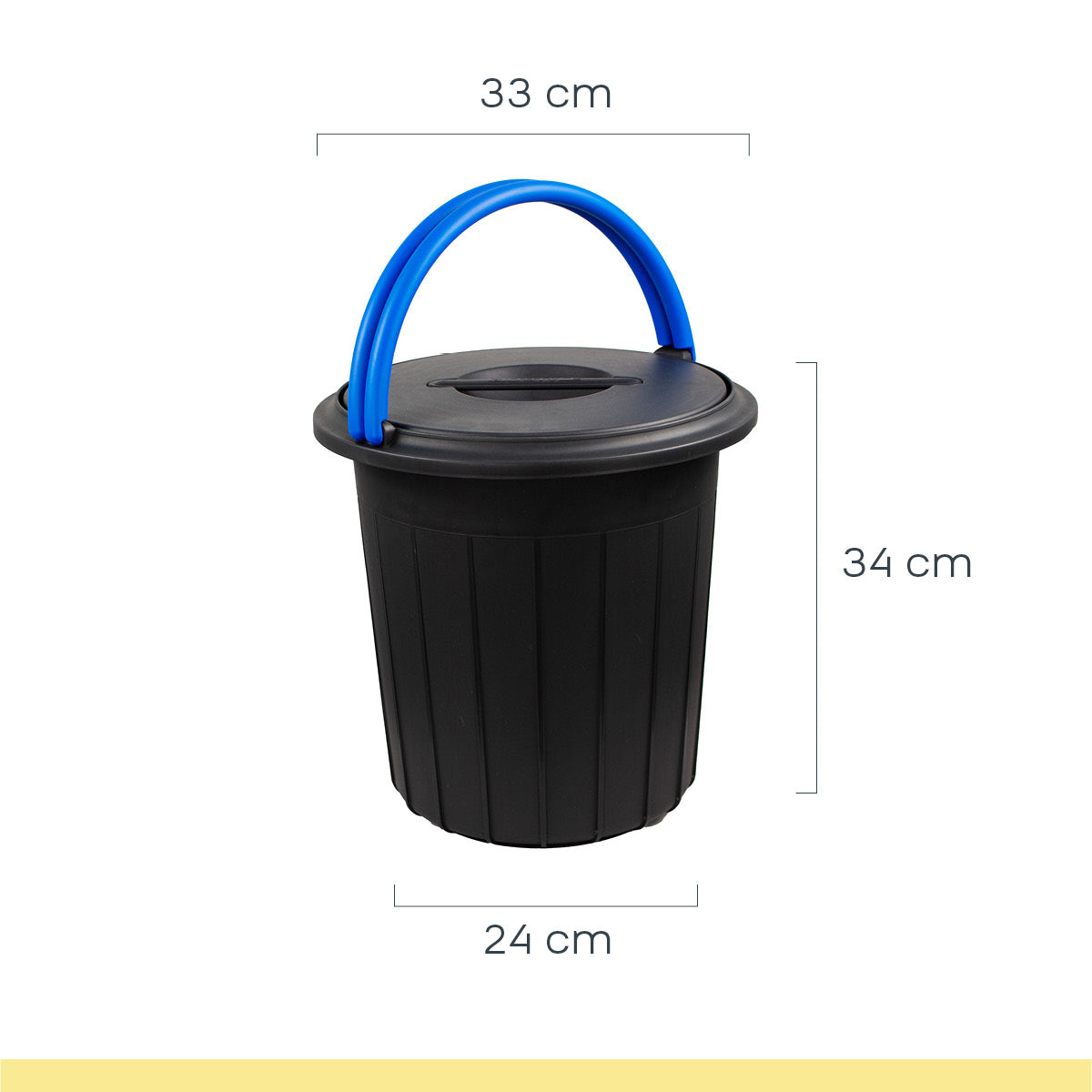 Eco Solution – Poubelle Avec Couvercle 16l - Bleu