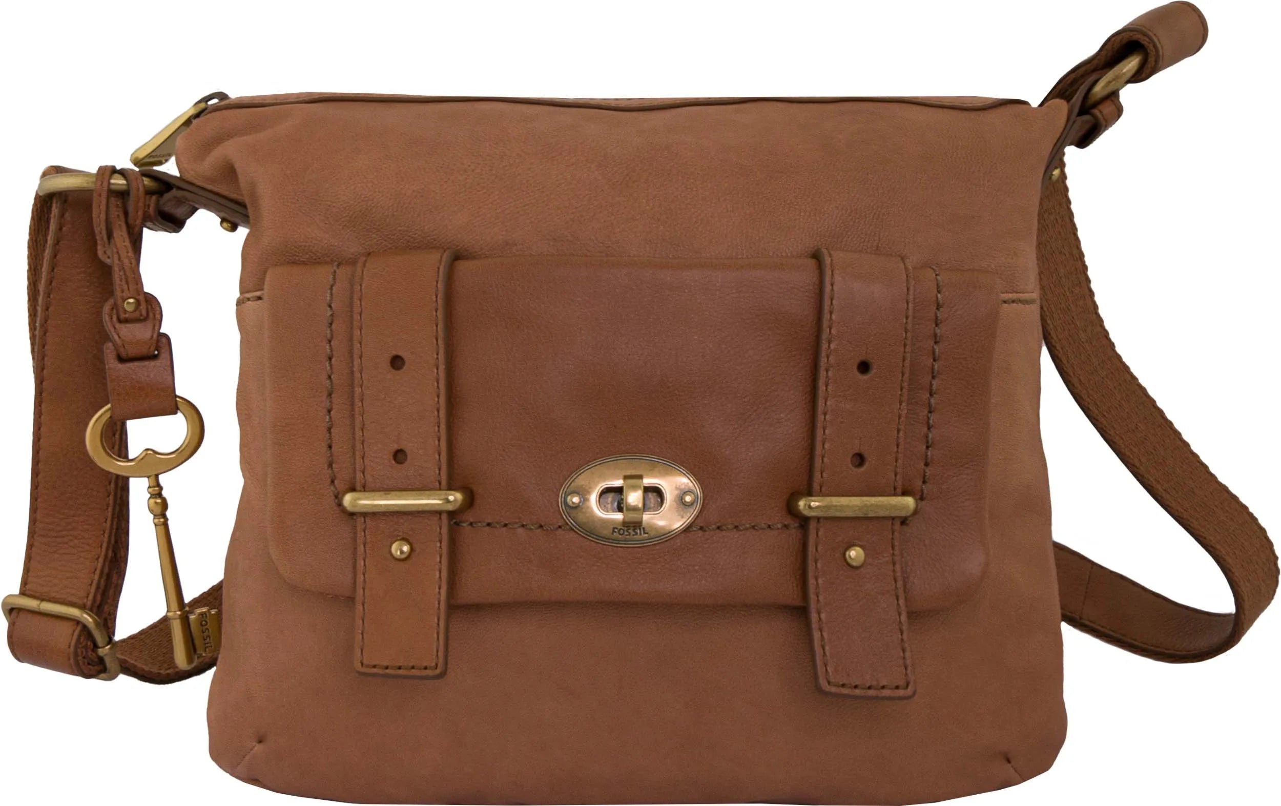 Kabelka fossil wmns taška přes rameno mason top zip camel brown