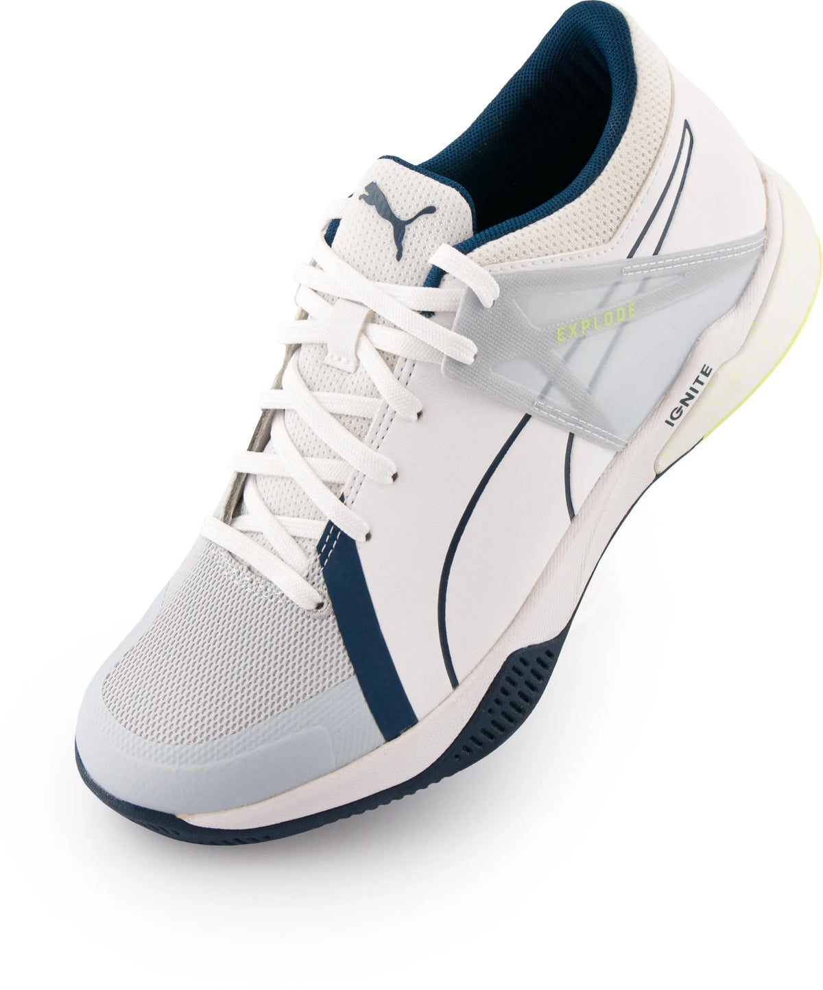 Puma Unisex Explode Xt Hybrid 2 Blanco-gris-amarillo Blanco