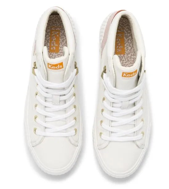 Women's Shoes Keds Wms Demi Mid Trx Leather White