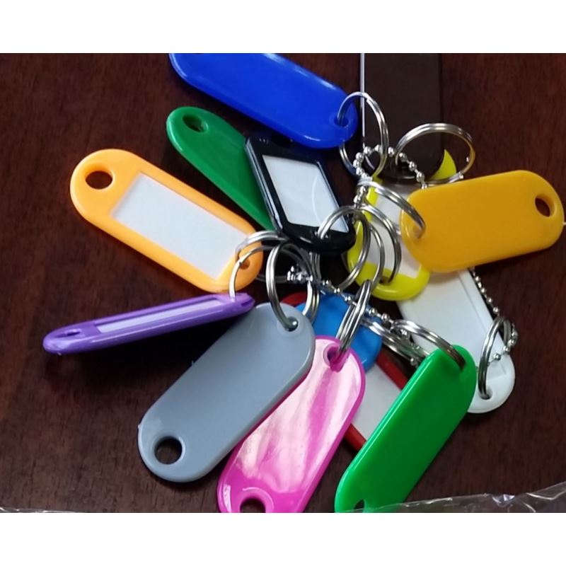 Key Tag Set 10 Pieces Durable Plastic With Metal Beast