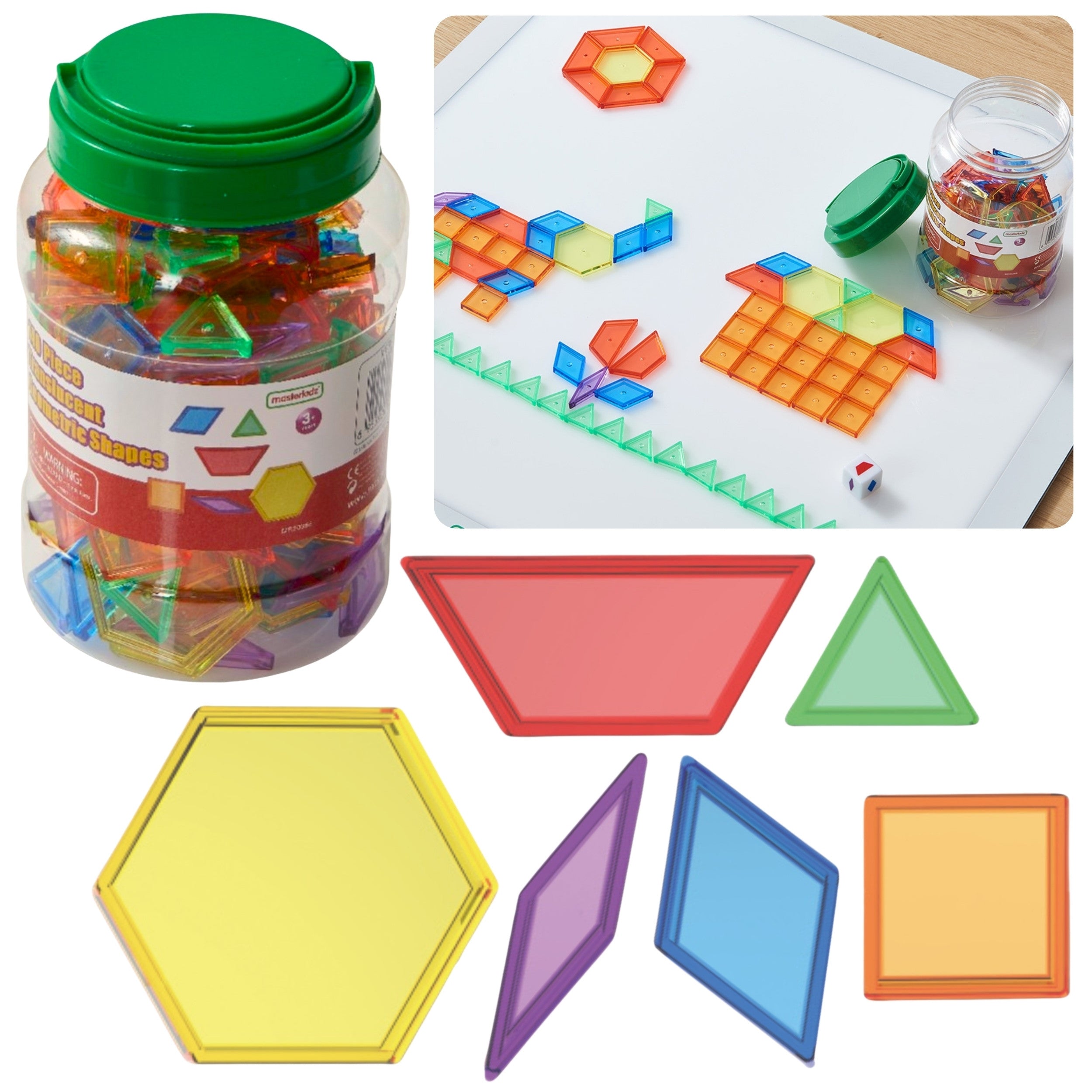 Masterkidz Комплект мозаечни блокчета Монтесори Танграм 140 бр.