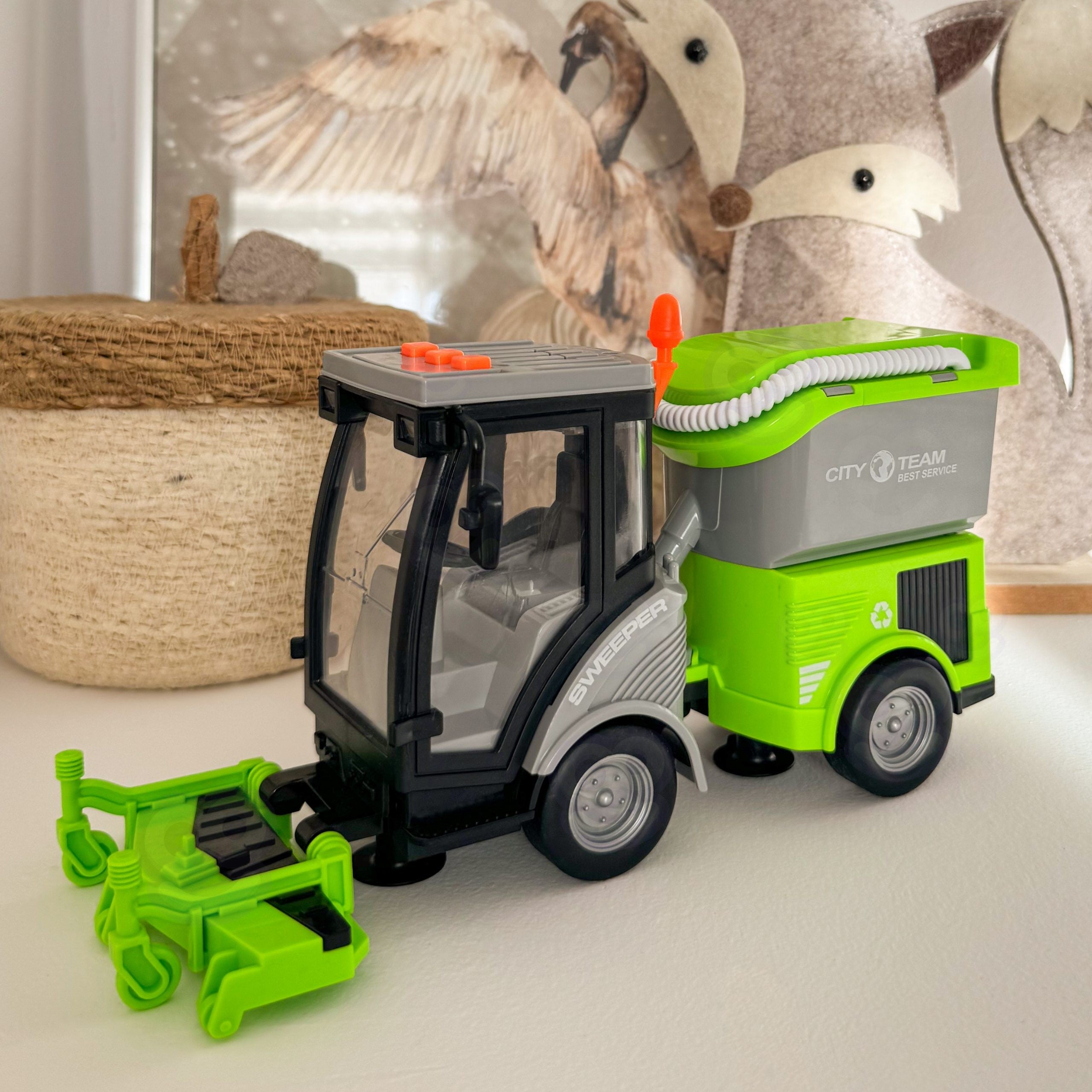 Woopie City Sweeper 1:16 Grüne Sound- und Lichteffekte