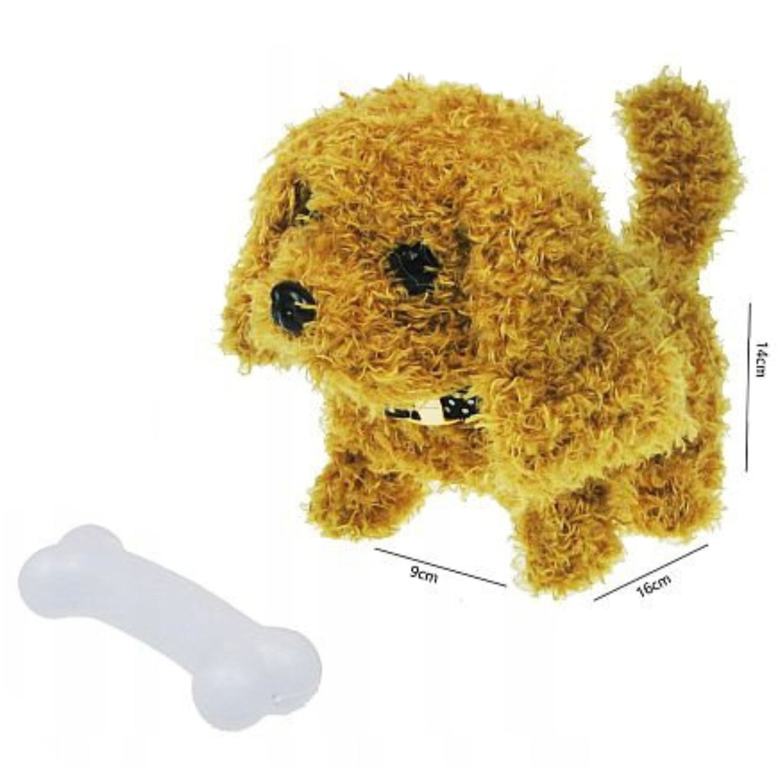 Woopie Interactive Plush Dog With Bone Poodle Husky