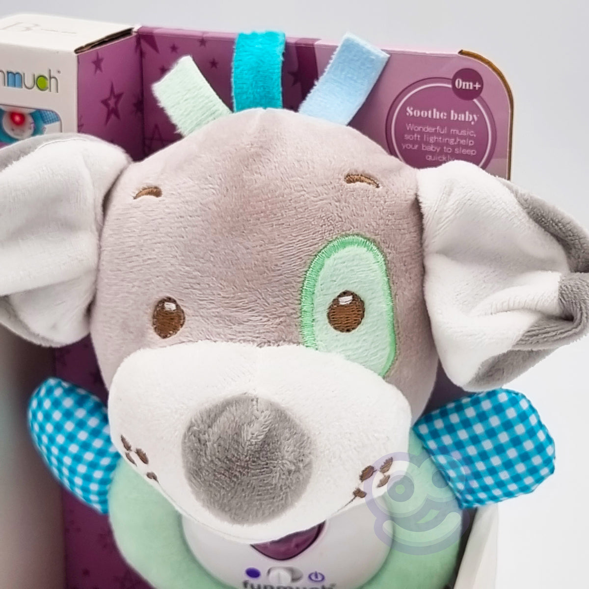 Woopie Baby interaktiv plyslegetøj til babyer med lys og lyd sovende hund