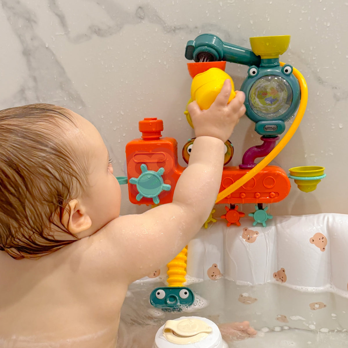 Woopie Baby Bath Zabawka Kran Fontanna prysznicowa Kaczka przelewowa