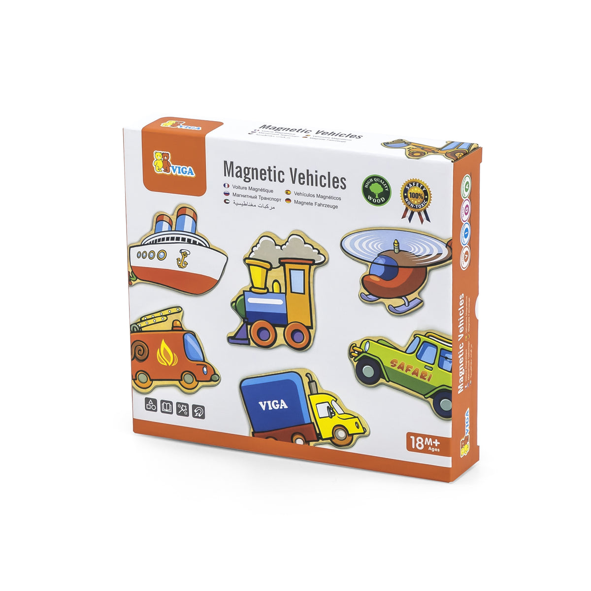 Set de magneți pentru vehicule din lemn Viga