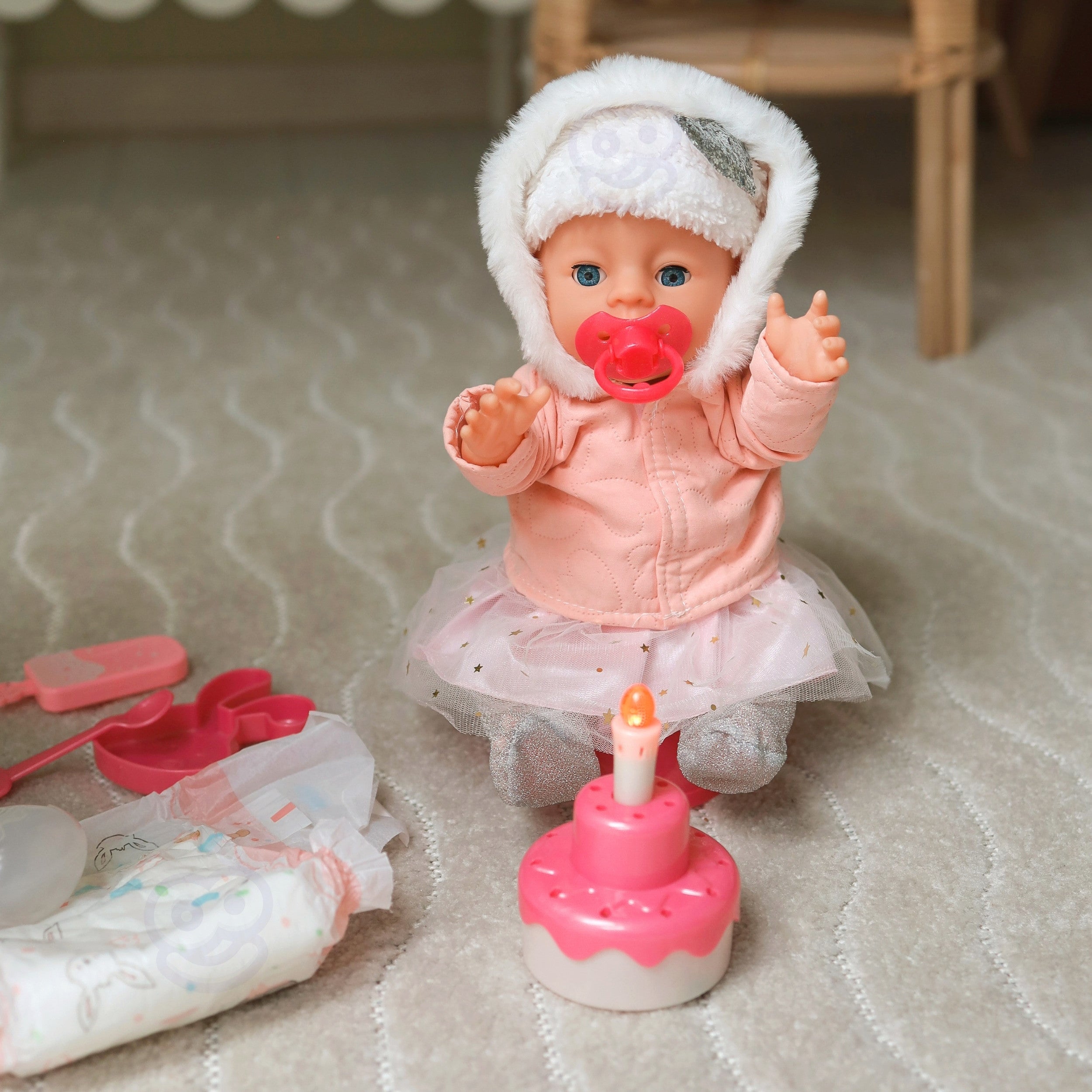 Woopie Royal Poupée Interactive Anniversaire de Petite Sophie 35 Cm + Acc.