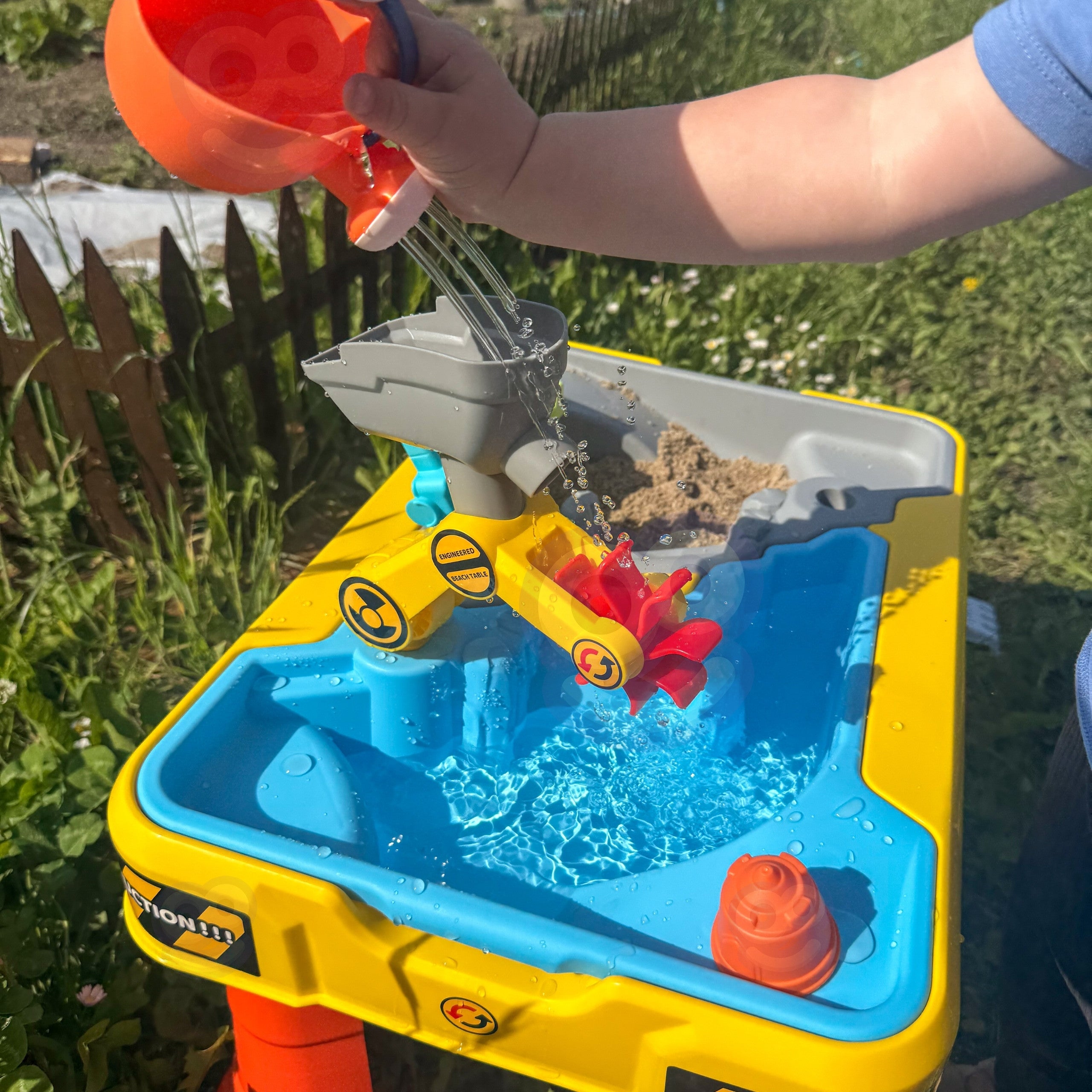 Woopie Water Table 2 In 1 Sandbox Construction Site + 4 Cars 12 Pcs.