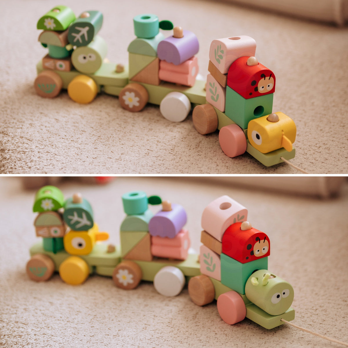 Classic World Montessori Raupenzug-Puzzle aus Holz