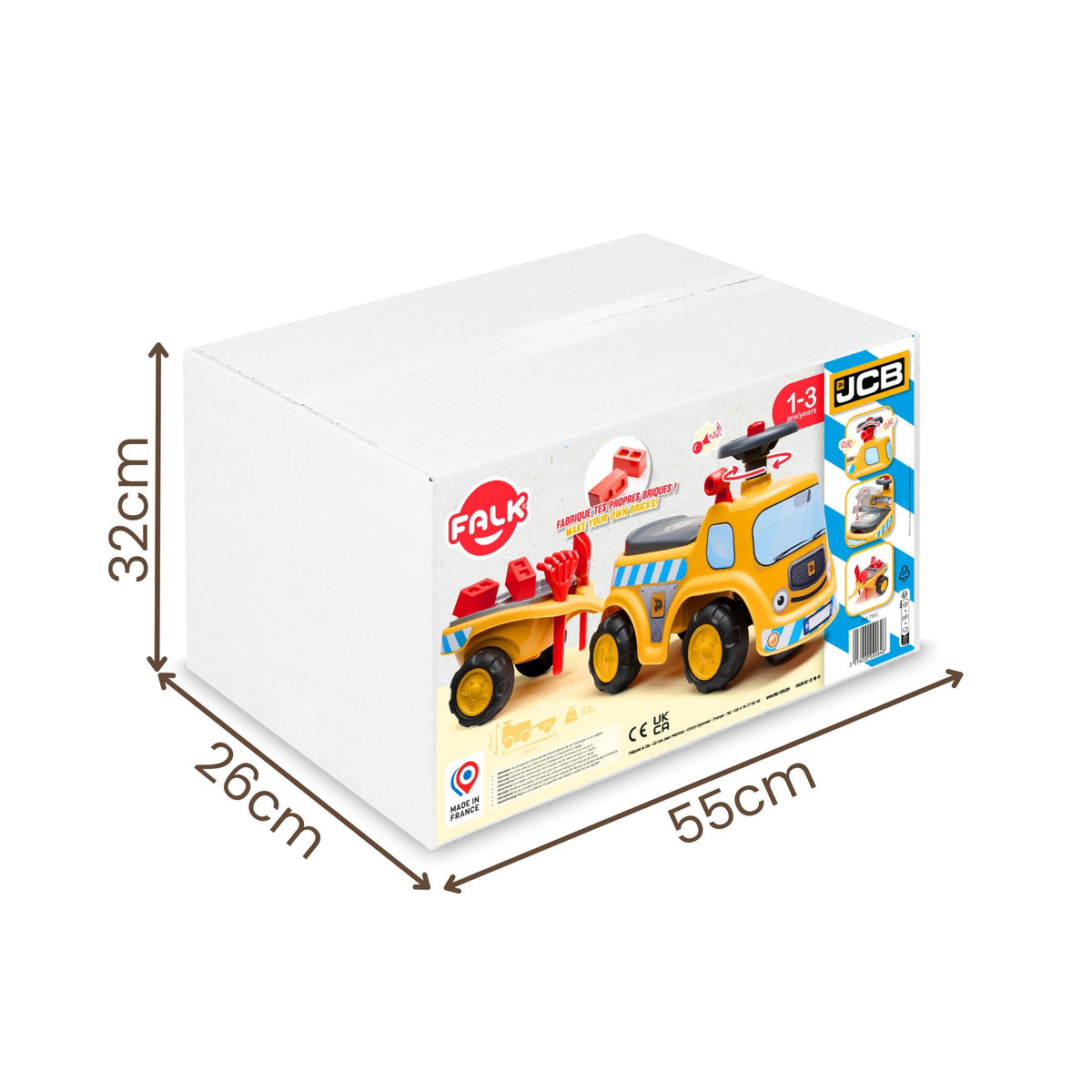Camion de constructii Falk Jcb cu remorca si accesorii