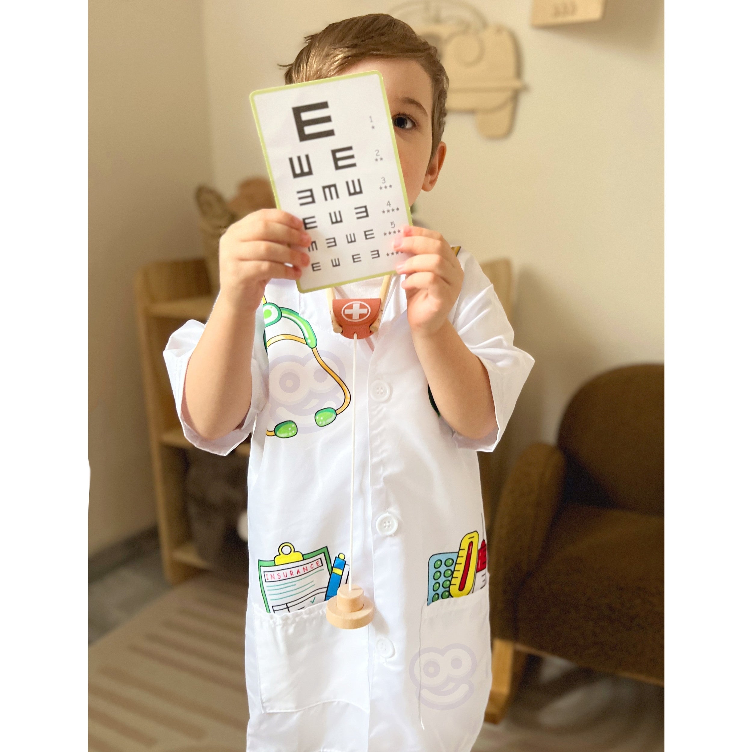 Woopie Doctor's Apron Costume For Children Up To Approx. 120 Cm