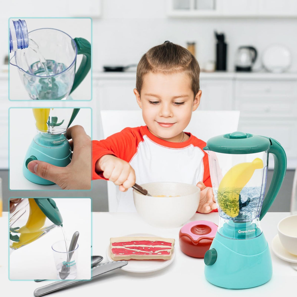 Woopie 3-in-1-Haushaltsgeräte-Set: Kaffeemaschine, Mixer, Mixer, Ton- und Lichteffekte